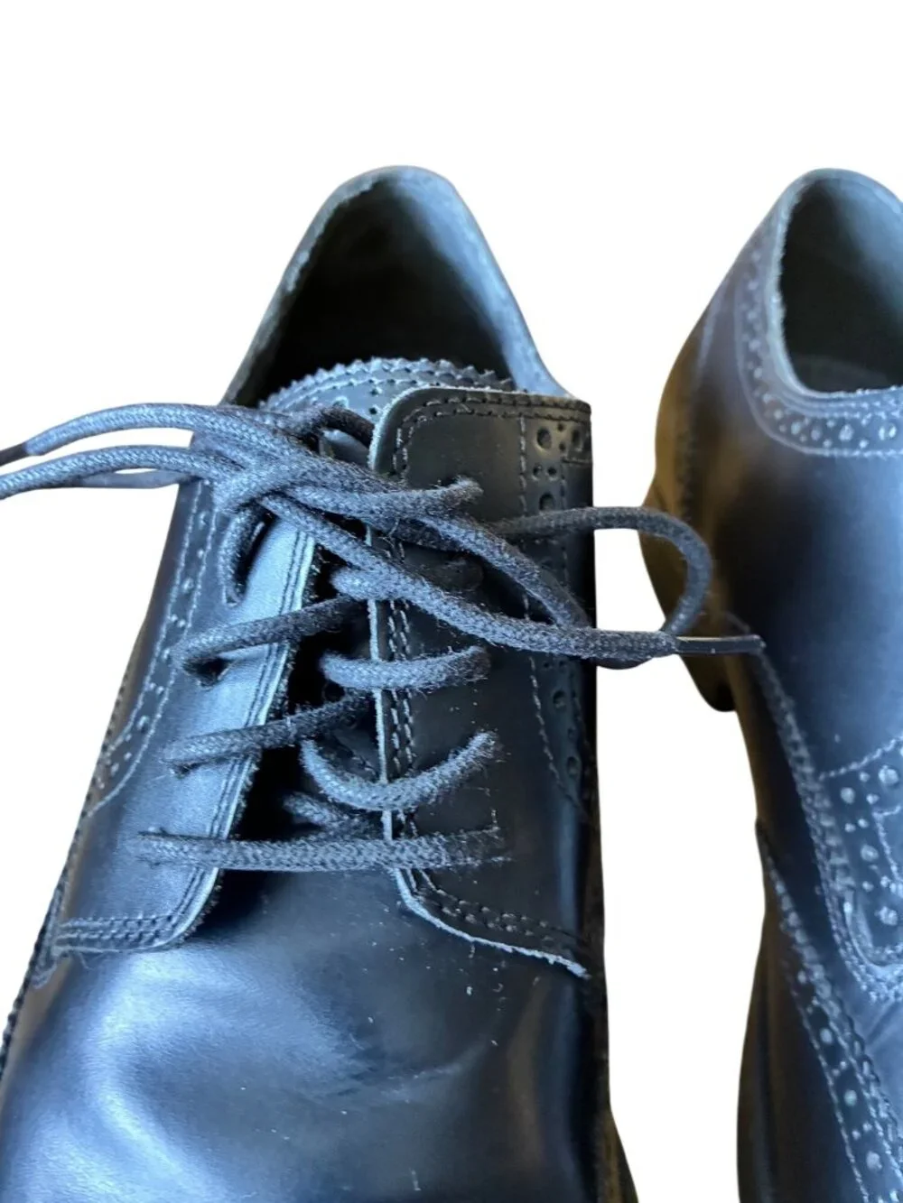 Cole Haan Men’s Black Leather Wingtip Oxford C13146‎ Lace-Up Dress Shoes 11 M